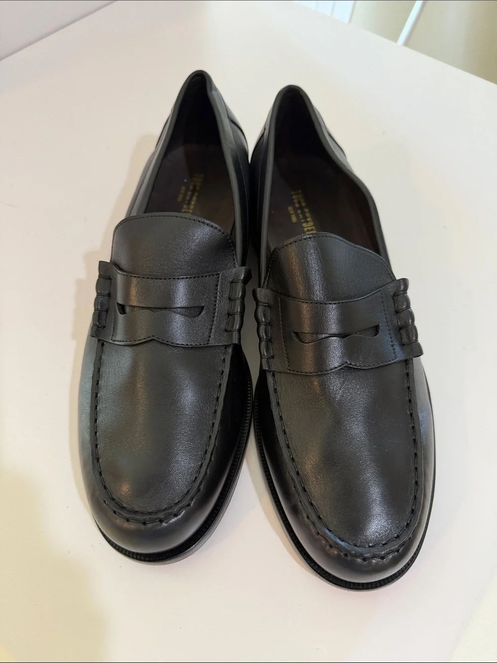 Todd Snyder Classic Men's Black Leather Penny Loafers Sz 11.  New. Tub8